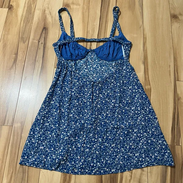 Princess Polly Georgia Blue Floral Sleeveless Mini Dress Sz 6 Cottagecore - Image 9