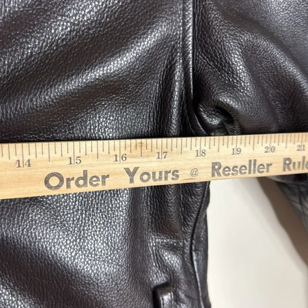 Vtg Wilsons thinsulate Leather jacket Asymmetrical‎ Zip Lined chocolate Brown S - Image 8