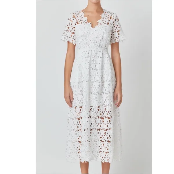 Endless Rose: Allover Lace Midi Dress Endless Rose Medium - Image 5