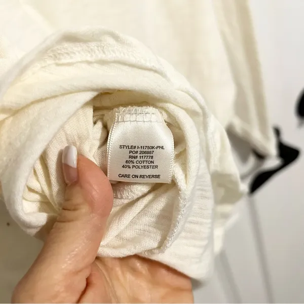 Love Stitch Cream Dolman Sleeve Top - Image 6