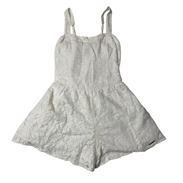 Abercrombie & Fitch White Floral Lace Romper Women’s XS Boho Coquette - Image 2