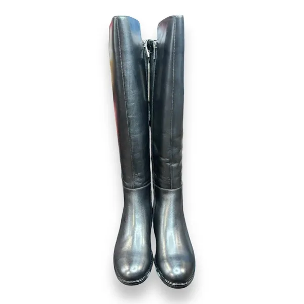 Aqua‎ Diva Waterproof Over the Knee Boots Leather Black Block Heel Sz 6 - Image 2