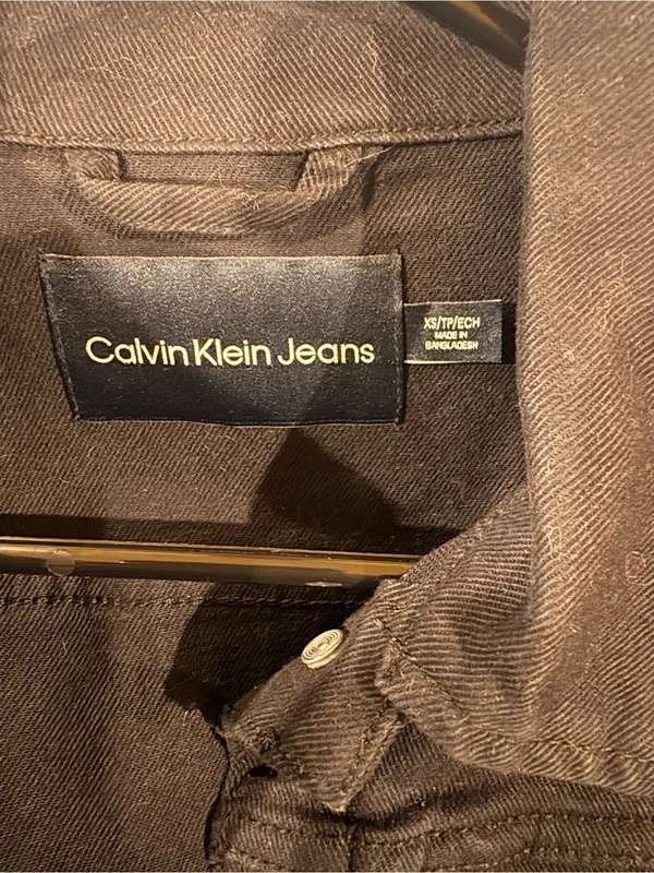 Calvin Klein black denim jacket sz XS minimalism streetwear - Image 3