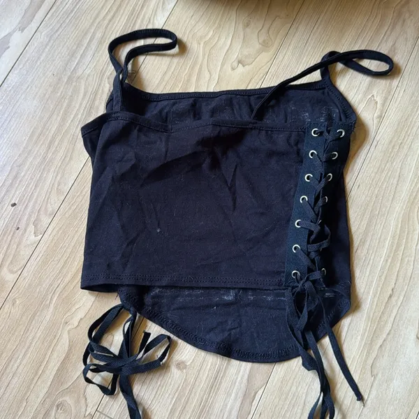 Black Miami 22 Lace-Up Tank Top - Image 3