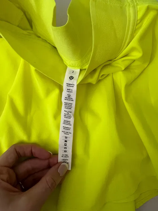 Lululemon Court Rival High-Rise Skirt Highlight Yellow - Image 4