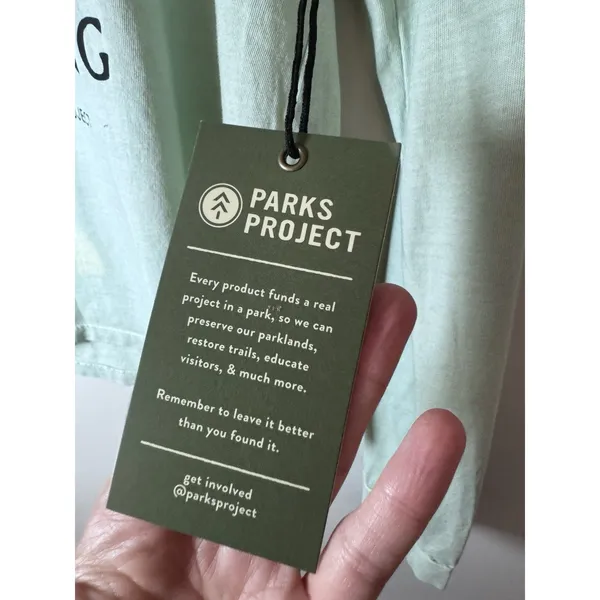 Parks Project Womens Green Long Sleeve Boxy Tee Sz M Zion Canyoneering NWT READ - Image 8