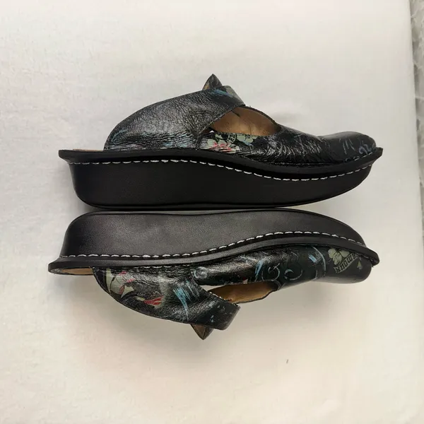 Alegria Clogs Size 8.5 / 39 Women's Floral Mules Leather Shoes Comfort Slip On - Image 6