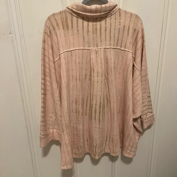 Free People Montauk High/Low Button-Up Shirt Jacket Shacket Tea Combo NWT Size L - Image 9