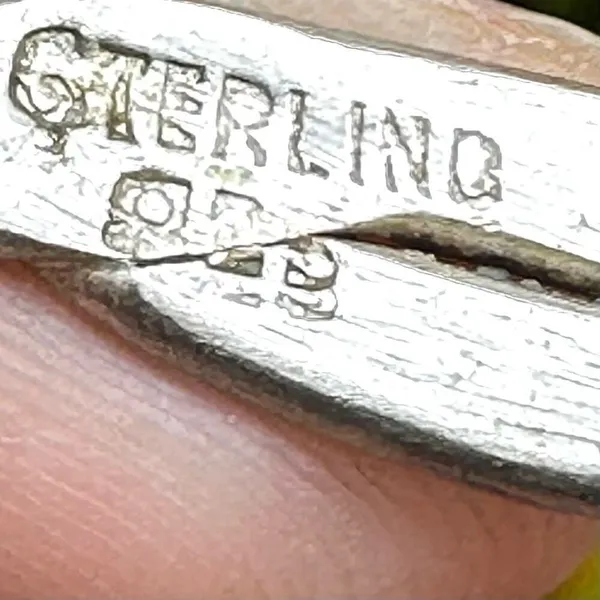 Silver tone braided bangle bracelet - Image 5