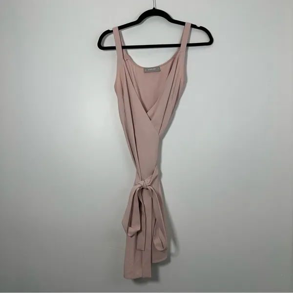 Everlane Women’s Light Pink Tie Waist Sleeveless Mini Dress Size 00 - Image 2