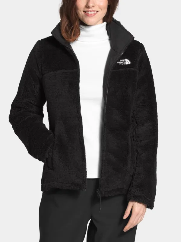 The North Face Mossbud Insulated Reversible Full Zip Puffer Fleece Jacket Black - Image 2