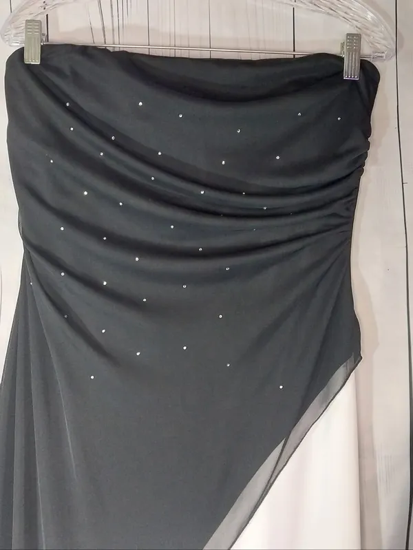 Studio 1940 Y2K Strapless Black And White Maxi Formal Gown - Image 3