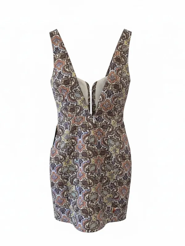 For Love & Lemons Brocade Mini Dress NWT Large Metallic Glam Formal - Image 9