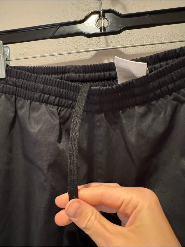 Adidas Classic Black 3-Stripe Track Pants / Wind Pants - Size Medium - Image 4