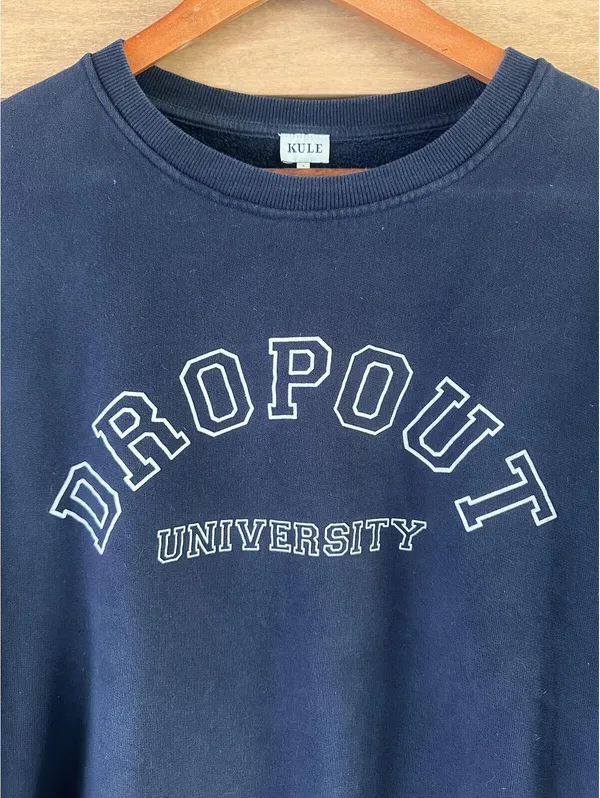 KULE Organic Cotton Raleigh Dropout University Crewneck Sweatshirt Women’s Large - Image 5