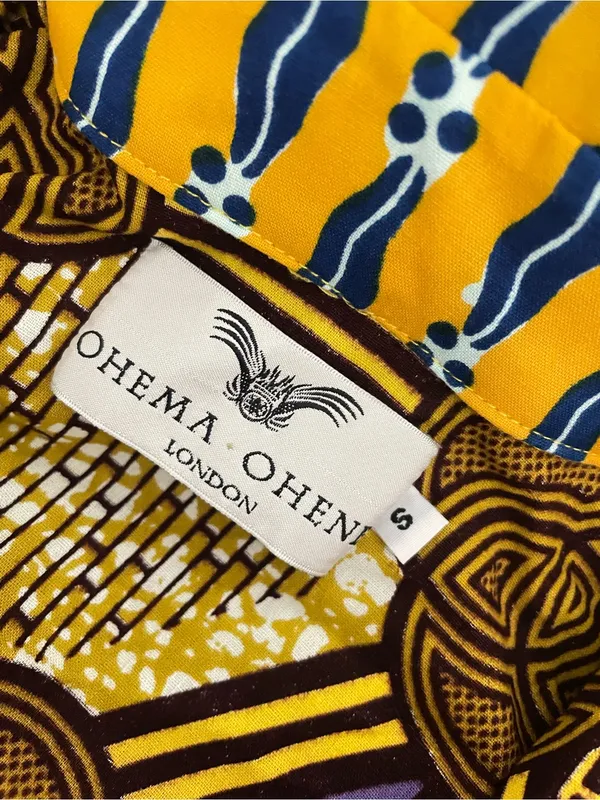 Ohema Ohene Rita Mixed African Print Midaxi Dress Size Small - Image 3