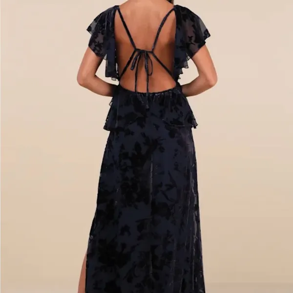Lulu's Midnight Navy Maxi Dress - Image 2