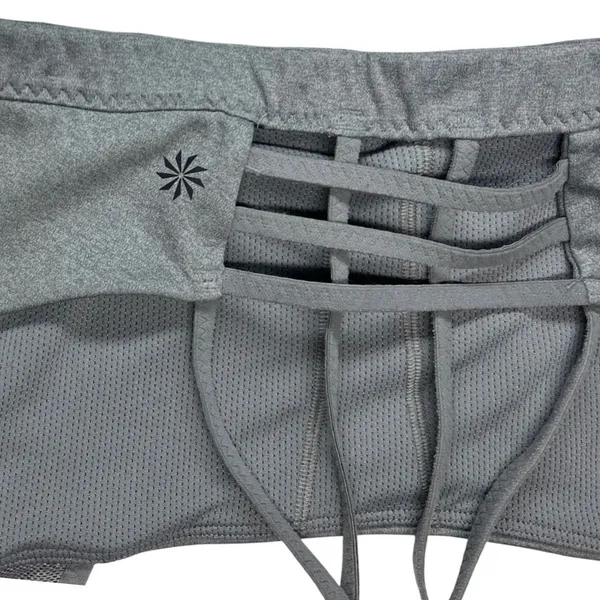 Athleta Womens Sports Bra XL Gray Strappy Back Light Support EUC - Image 3