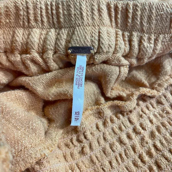 ✨ Free People ✨ Pietro Tie Back Romper 100% Cotton in Suntan ~ Size XS 🍄 - Image 9