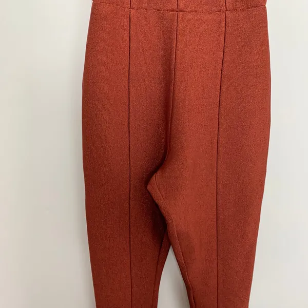 House of CB Cypresa Rust Lurex Collar Strap Jumpsuit Women’s Size XS - Image 13