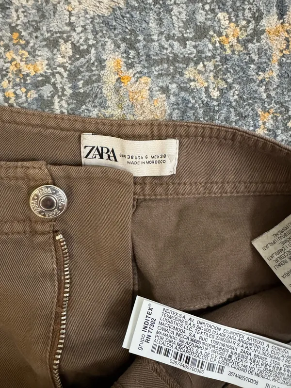 ZARA High Rise Straight Leg Cargo Pant - Image 6