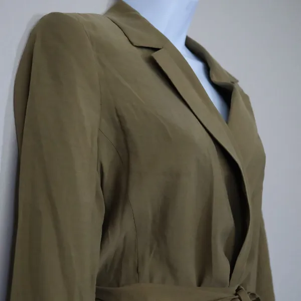 Madewell The Drapey Tie-Waist Blazer Tawny Olive Women XS‎ NWT Quiet Luxury - Image 10
