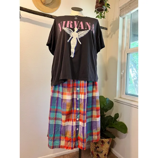 Hennes & Mauritz Nirvana Gray Worn in Oversized Cotton Short Sleeve Graphic Tee Shirt Size XXL - Image 12