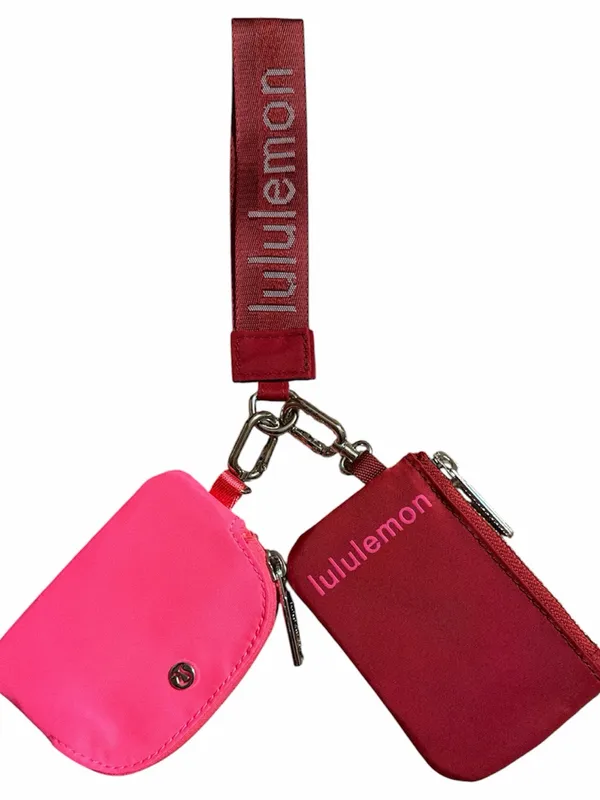 NWOT lululemon athletica Pink & Burgundy dual pouch - Image 2