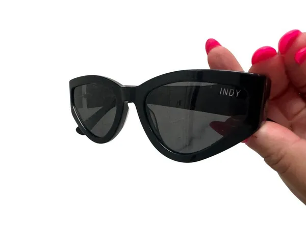INDY Women's Black Cateye Sunnies Sunglasses - Image 2