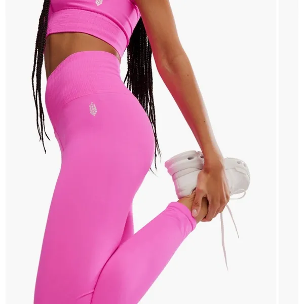 NEW Free People | FP Movement Good Karma High Rise‎ Leggings Fuchsia Flirt - Image 3