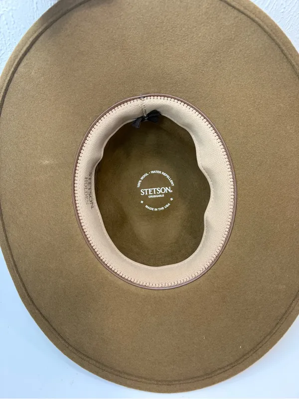Stetson Holden Crushable Wool Felt Aussie Hat Brown Small - Image 7