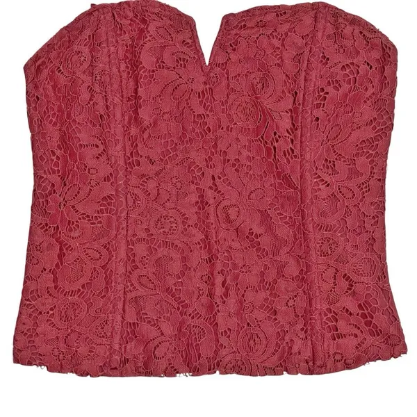 Porridge Anthropologie Corset Top Small Vampy Lace Regencycore Renaissance Goth - Image 2