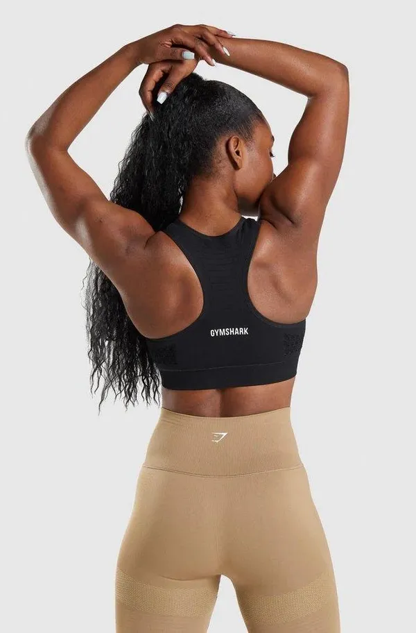 Gymshark, Energy Seamless Sports Bra - Black S - Image 2