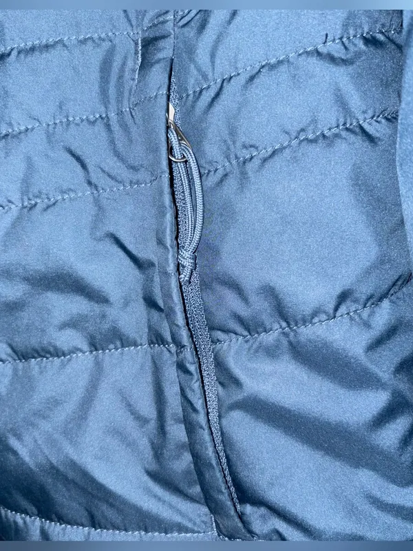 North Face Womens Insulated Reversible Jacket Sz Med Blue Warm Quilted Outerwear - Image 5