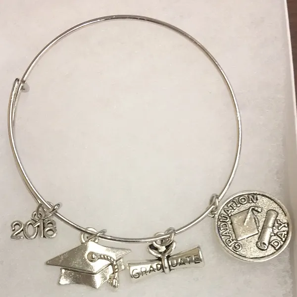 2018 Silver Graduation Charm Bracelet - Image 2
