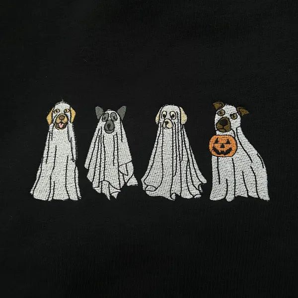 Handmade Ghost Dog Sweatshirt - Image 3