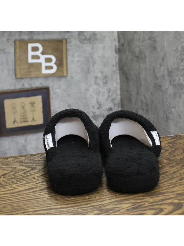 NWT Isotoner Cozy Plush Terry Knit Clog Slippers 8844 Black L (8.5-9) - Image 10