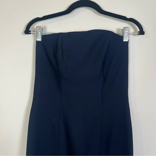 Dessy Collection Navy Blue Strapless Gown - Image 6