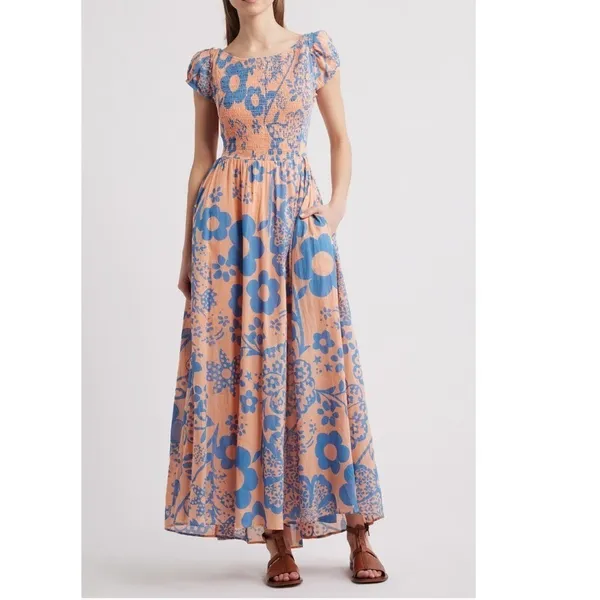 Free People Ultraviolet Maxi‎ Dress, Size Small, Pale Pink/Blue NWT - Image 6