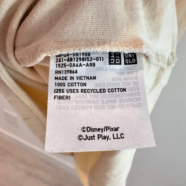 Uniqlo UT Pixar Toy Story Graphic T-Shirt Beige XS Woody Jessie Rex Disney - Image 4