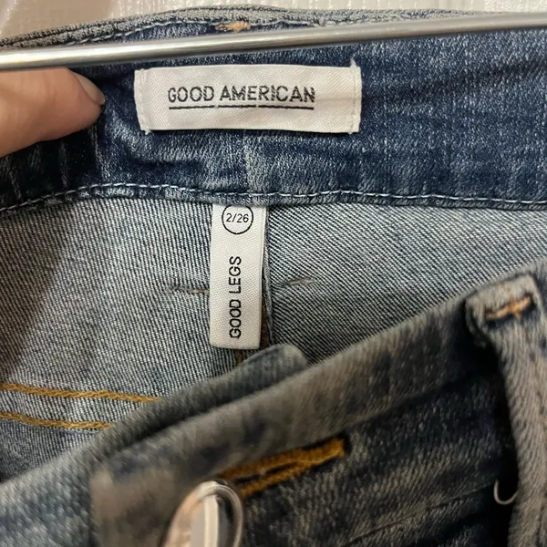 Good American Good Legs‎ Indigo Blue Distressed Size 2 / 26 - Image 6