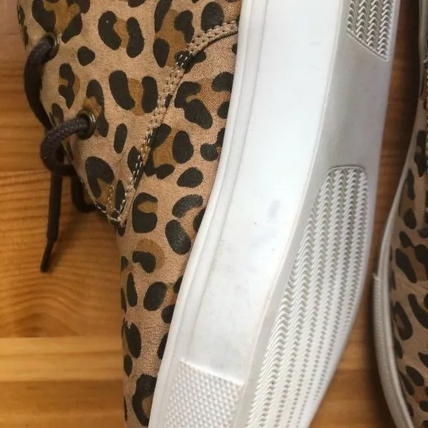 Gap Womens Cheetah Print Midtop Lace Up Sneaker Sz 8 - Image 10