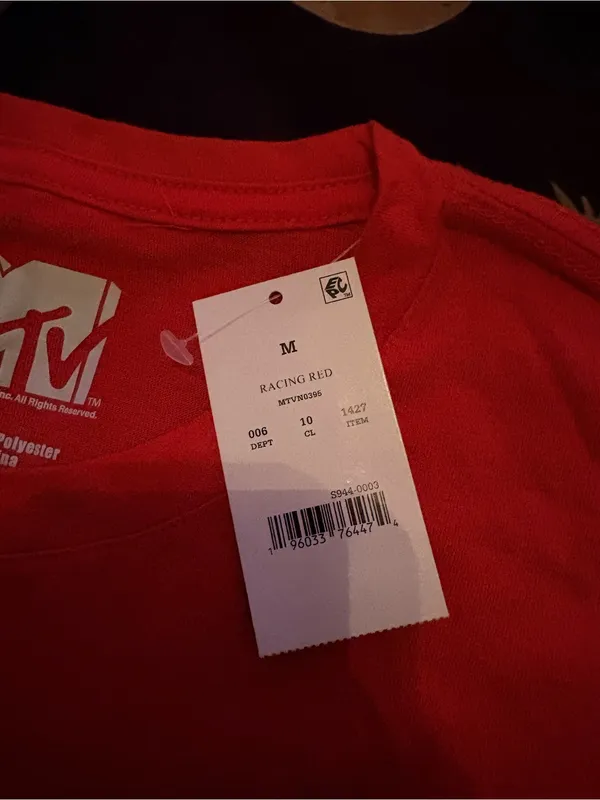MTV Racing Red Logo Tee with White Tag - Image 2