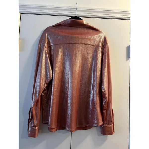 House of CB Roxanne Pint Metallic Shirt size S - Image 5