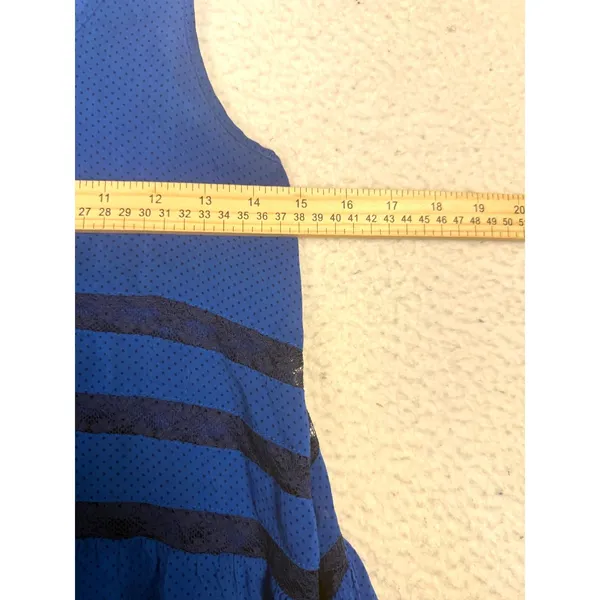 Intimately FREE‎ PEOPLE Voile Lace Blue Trapeze Slip Dress XS Ruffle Feminine - Image 4