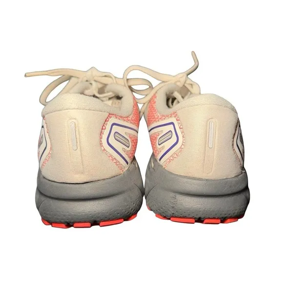 Brooks Women's Ghost 14 Running Shoe - White/Purple/Coral Size 7.5 - Image 5