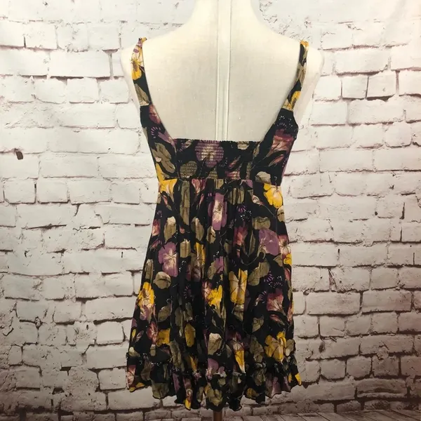 Free People Intimately Black‎ Floral Chemise Dress - Image 7