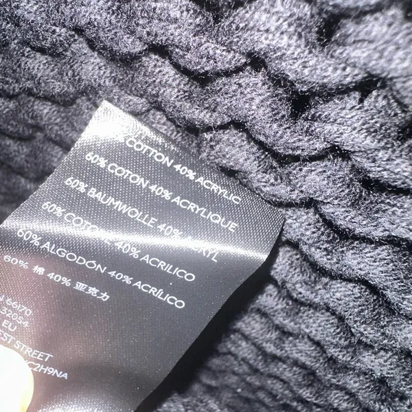 Free People Black Turtleneck Sweater with Chunky Knit Relaxed Fit S - Image 6
