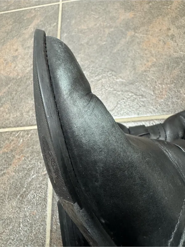 Tory Burch Adeline Riding Boots Knee High Equestrian Leather Black 7.5 Classic - Image 5