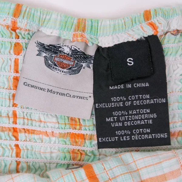 Y2K Harley Davidson Bustier Pearl Snap Plaid Tank Top - Image 10